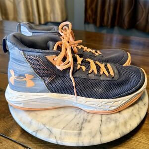 Under Armour Jet Utility Blue Basketball Shoes Sneakers 3021184-500 Sz 6Y EU 39